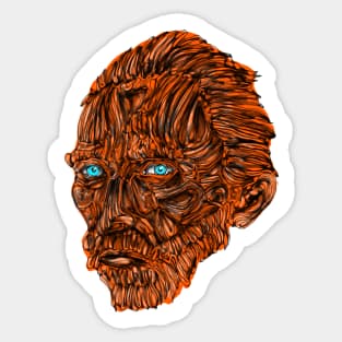 Orange Van Gogh Sticker